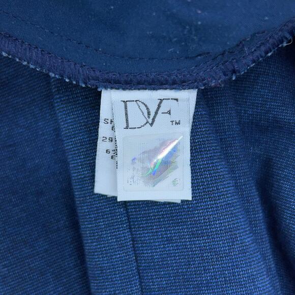 Diane Von Furstenberg DVF Womens Size 2 Genesis Pants Navy Blue Stretch - Picture 11 of 14